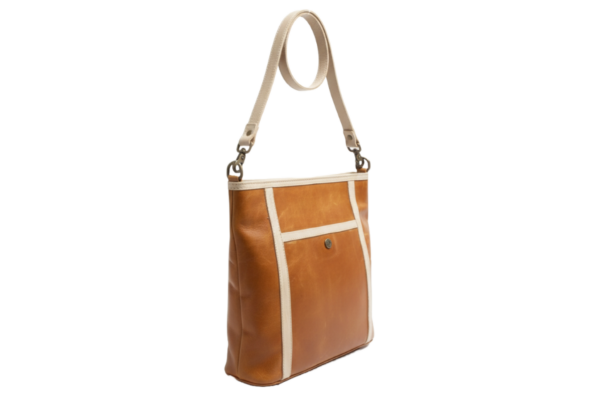 Casablanca genuine leather tote and crossbody bag with visible decorative stitching details shown on a white background.