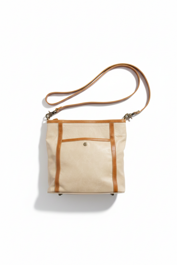 Casablanca genuine leather tote and crossbody bag with visible decorative stitching details shown on a white background.